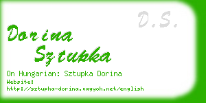 dorina sztupka business card